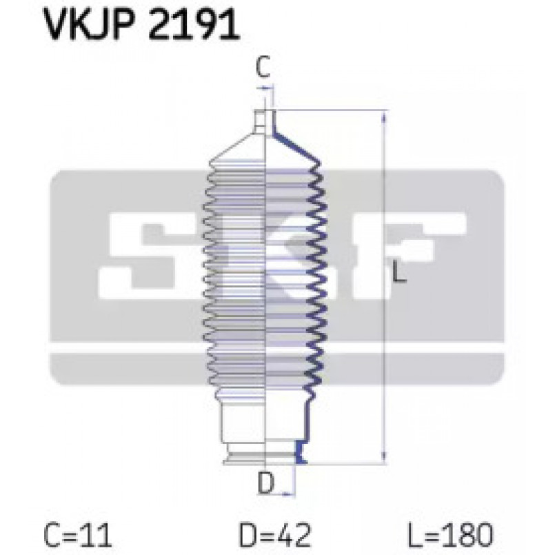 VKJP 2191 SKF - Пильовик привідного валу